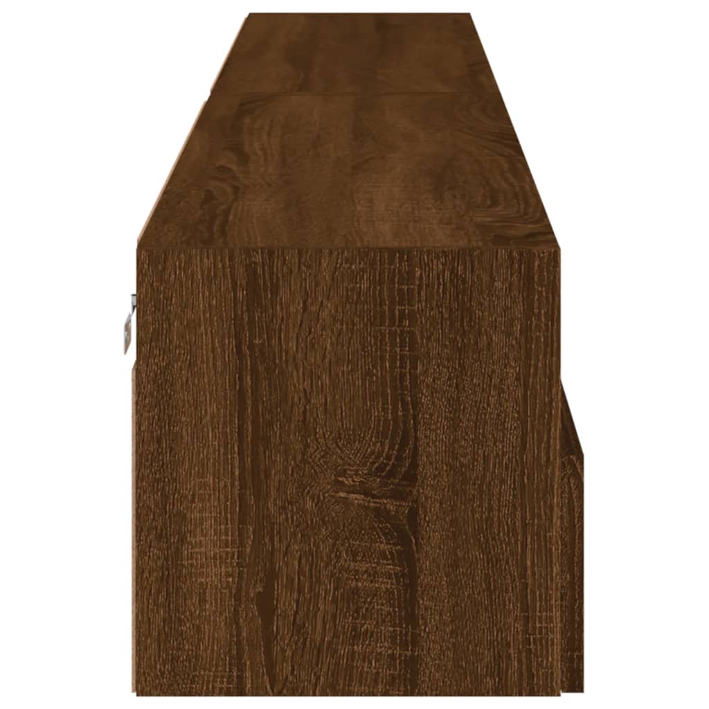 Tv-wandmeubels 2 st 100x30x30 cm hout bruineikenkleurig