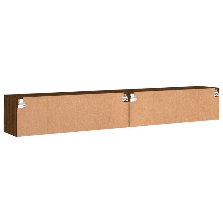 Tv-wandmeubels 2 st 100x30x30 cm hout bruineikenkleurig