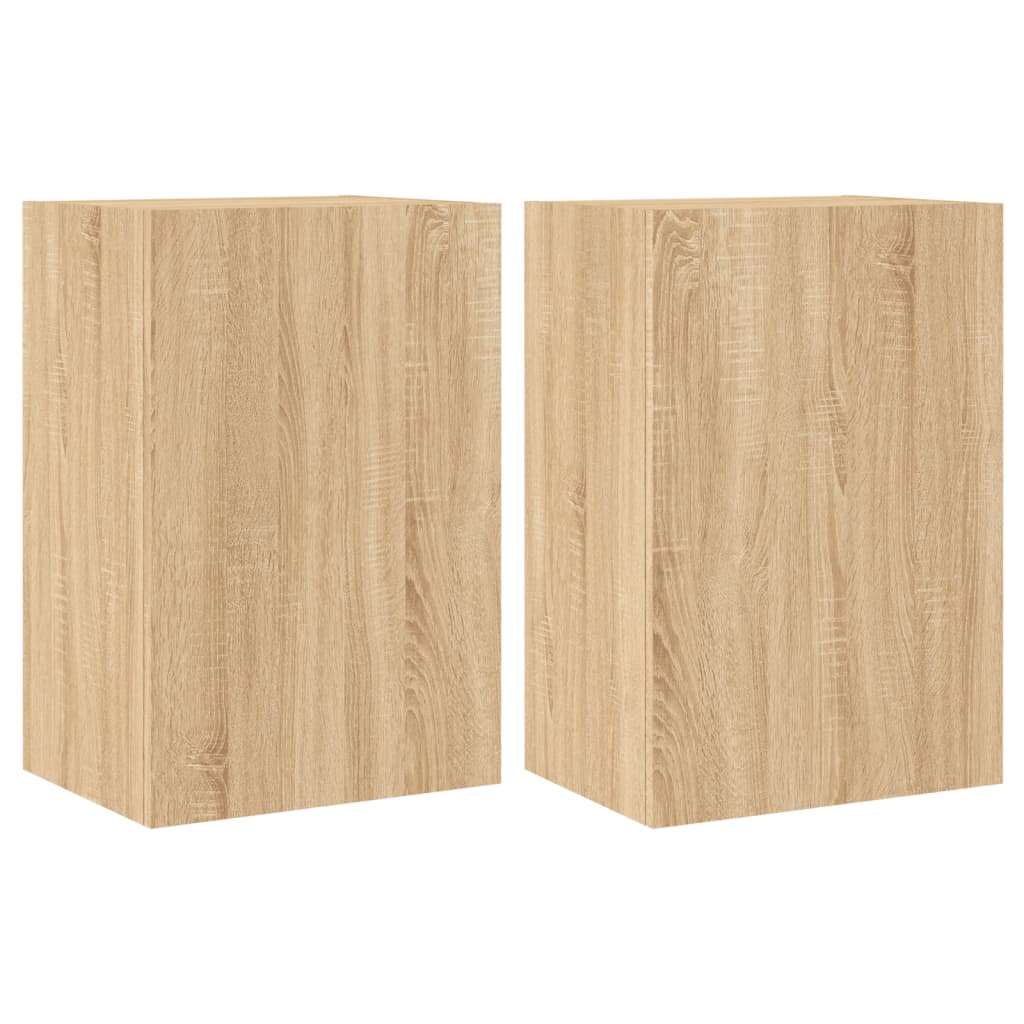 Tv-wandmeubels 2 st 40,5x30x60 cm hout sonoma eikenkleurig