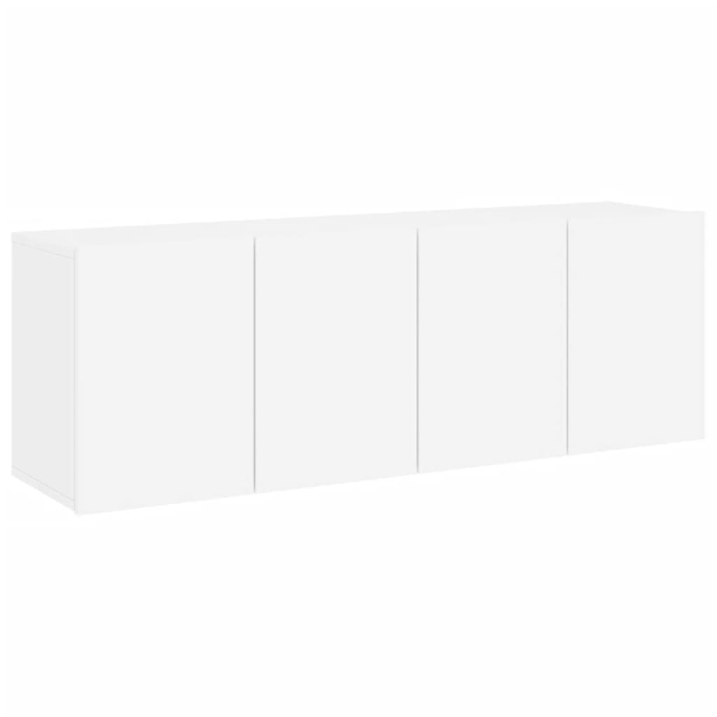 Tv-meubels 2 st wandgemonteerd 60x30x41 cm wit