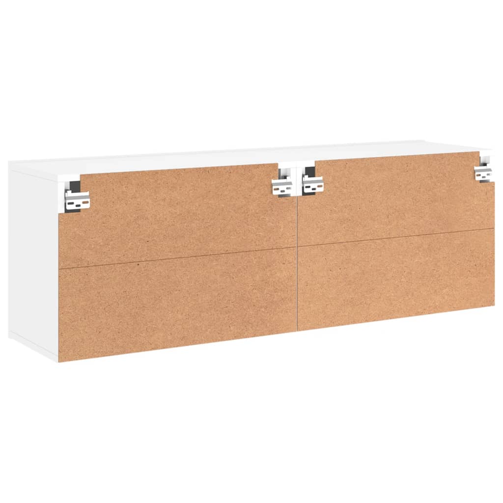 Tv-meubels 2 st wandgemonteerd 60x30x41 cm wit