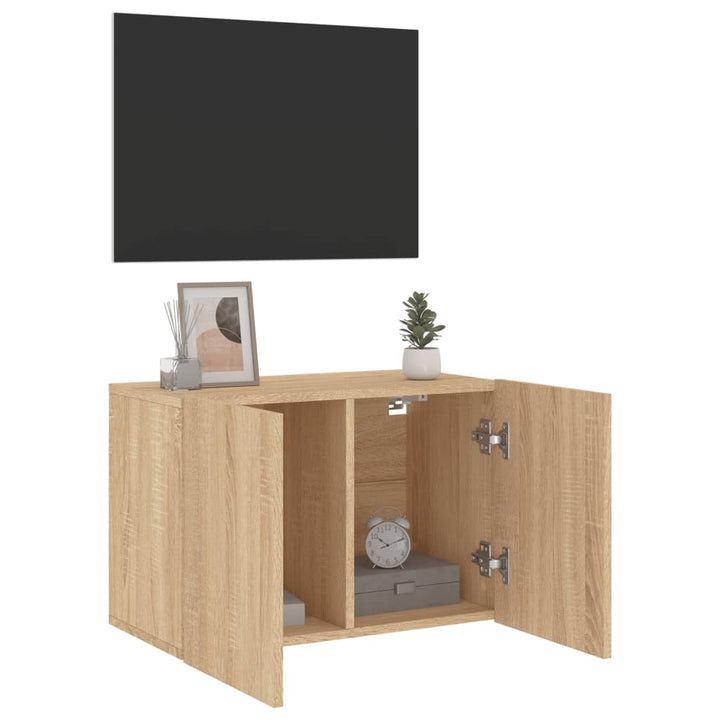 Tv-meubel wandgemonteerd 60x30x41 cm sonoma eikenkleurig