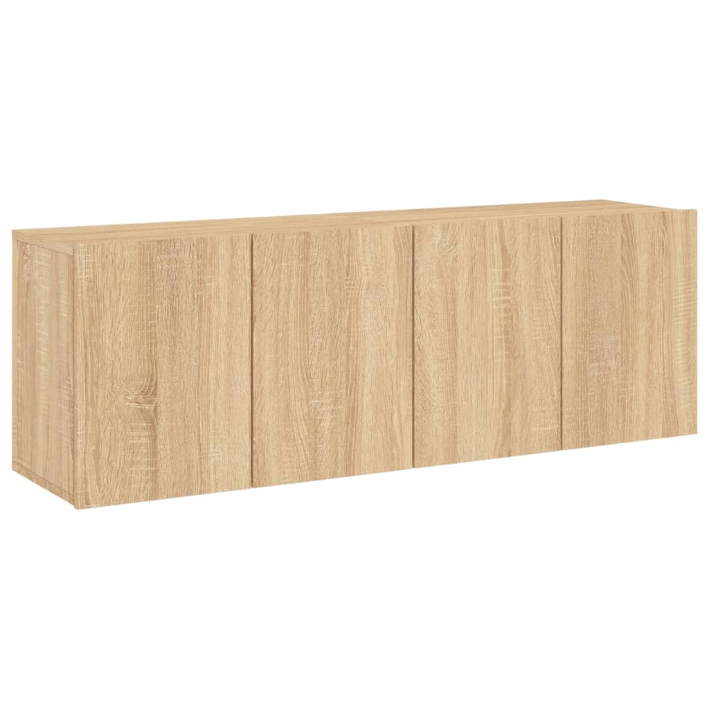 Tv-meubels 2 st wandgemonteerd 60x30x41 cm sonoma eikenkleurig