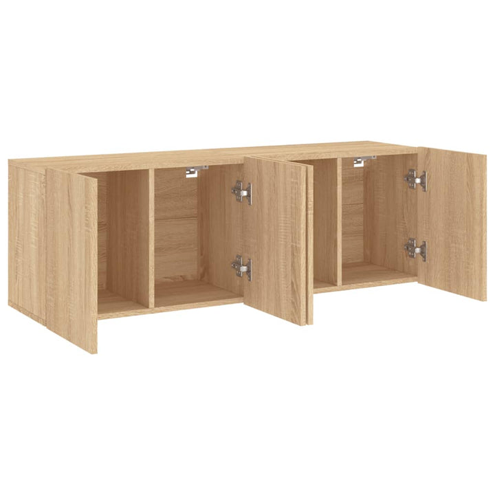 Tv-meubels 2 st wandgemonteerd 60x30x41 cm sonoma eikenkleurig