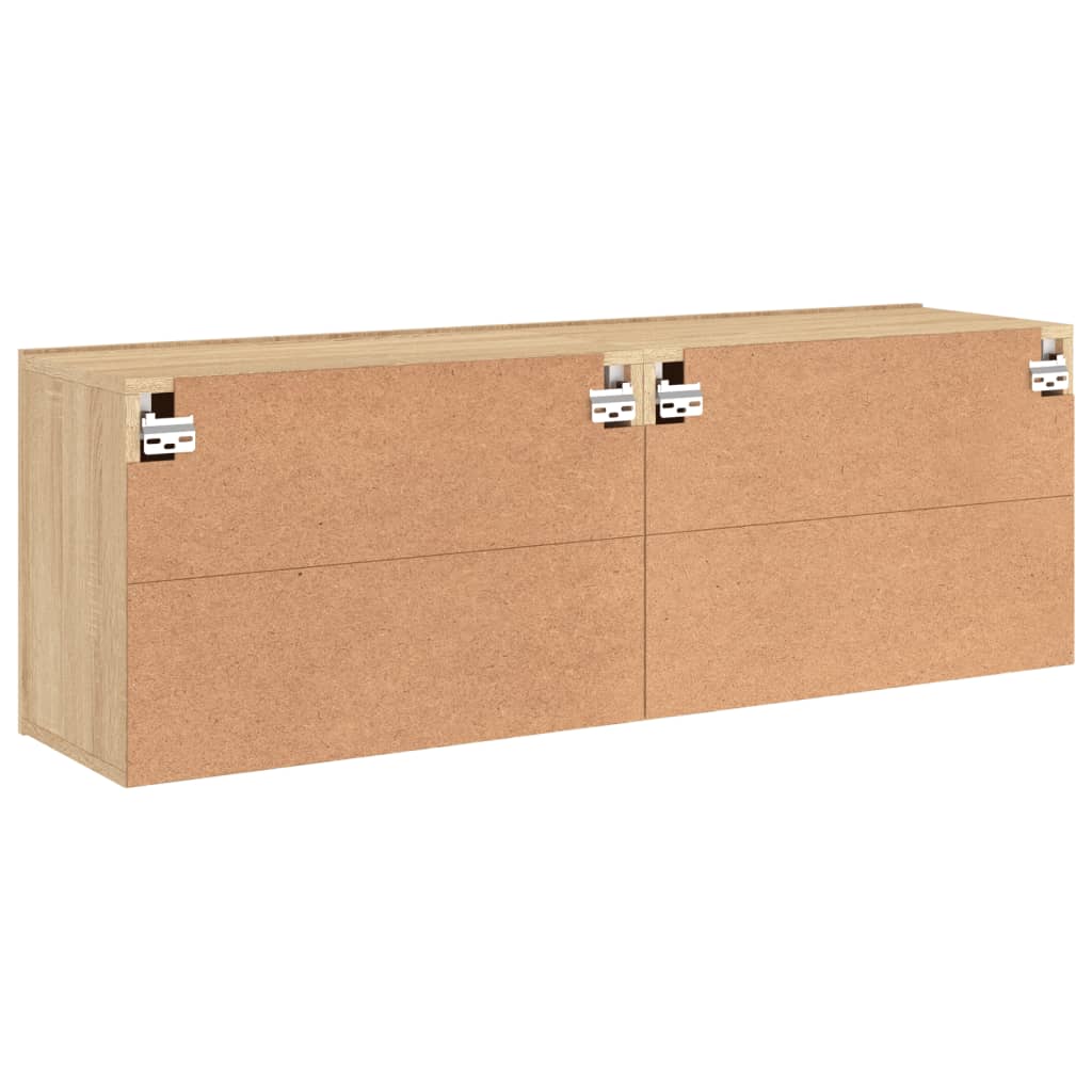 Tv-meubels 2 st wandgemonteerd 60x30x41 cm sonoma eikenkleurig