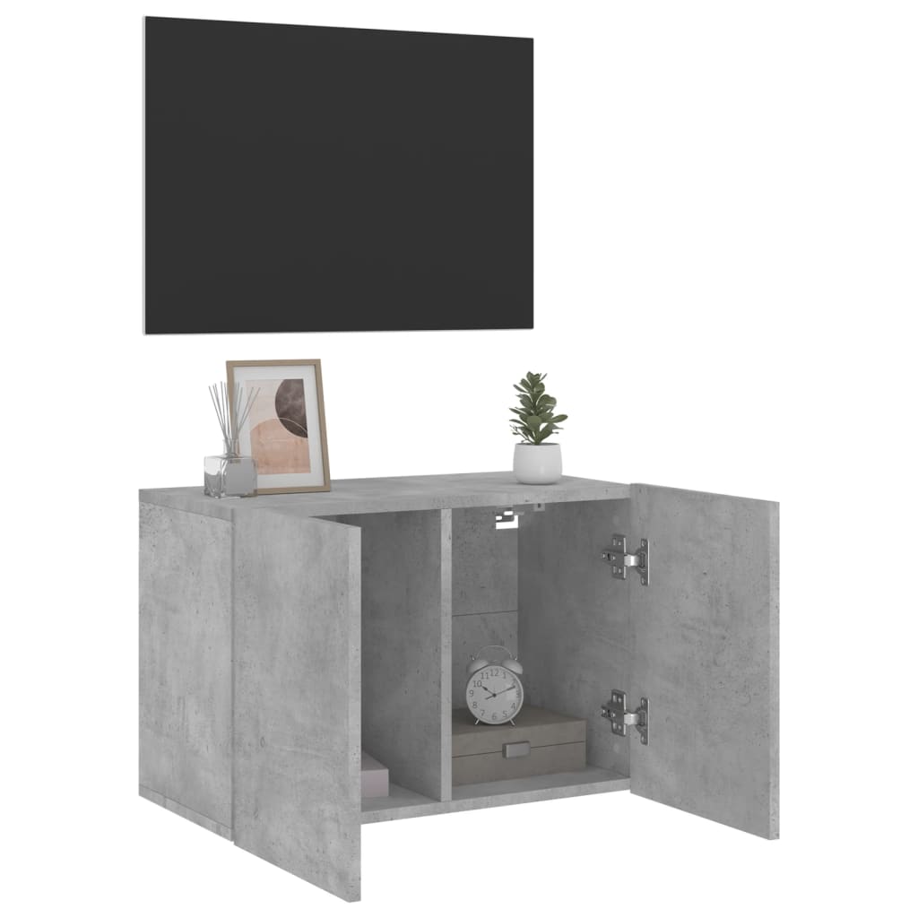 Tv-meubel wandgemonteerd 60x30x41 cm betongrijs