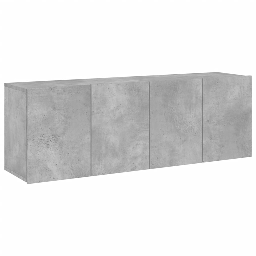 Tv-meubels 2 st wandgemonteerd 60x30x41 cm betongrijs