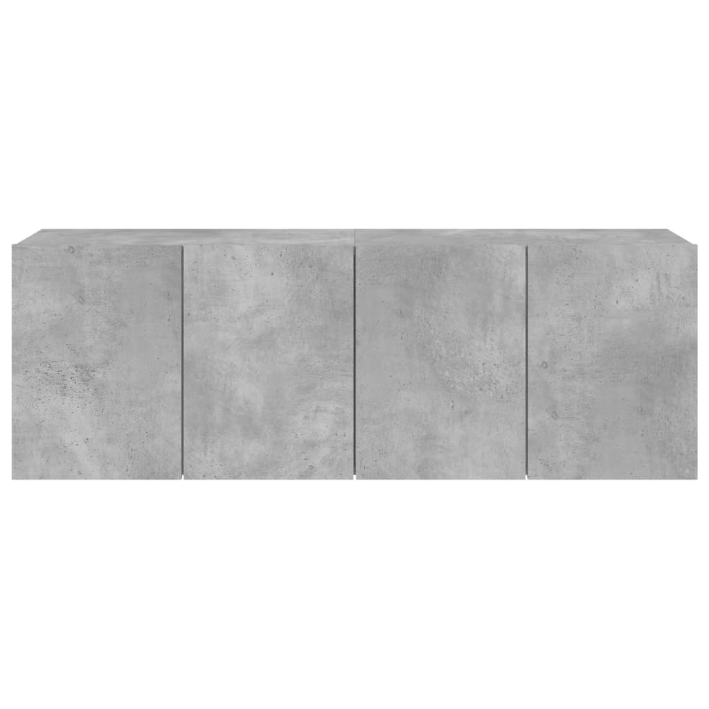 Tv-meubels 2 st wandgemonteerd 60x30x41 cm betongrijs