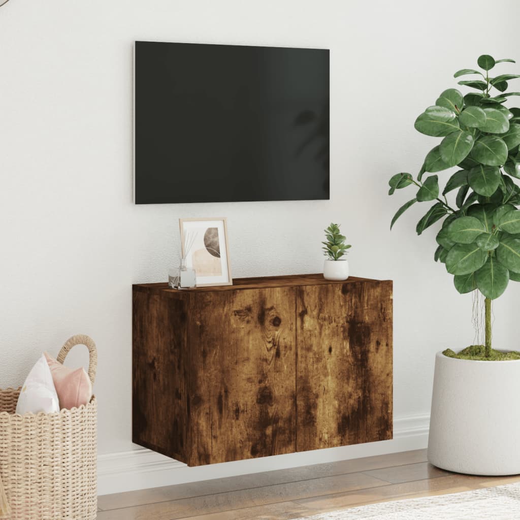 Tv-meubel wandgemonteerd 60x30x41 cm gerookt eikenkleurig