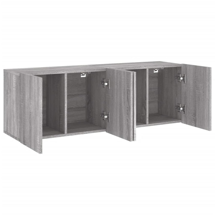 Tv-meubels 2 st wandgemonteerd 60x30x41 cm grijs sonoma eiken