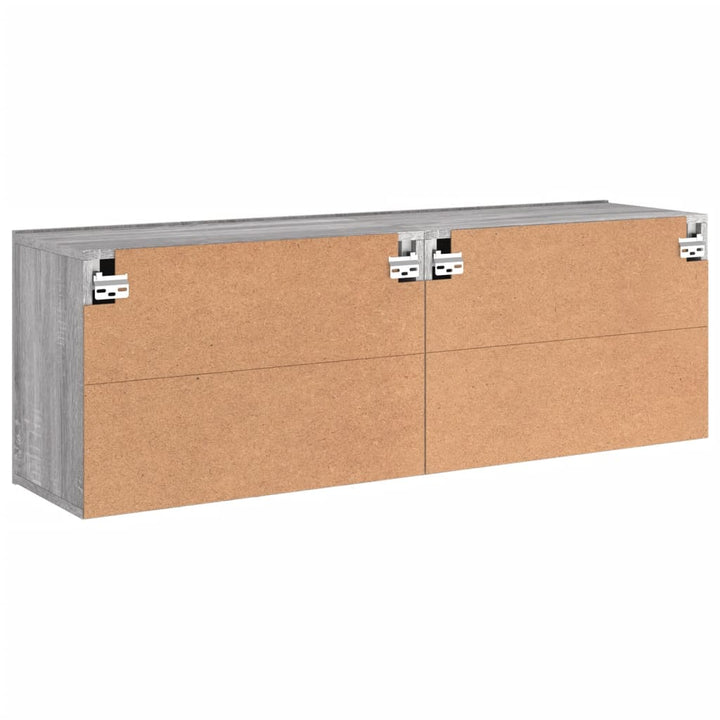 Tv-meubels 2 st wandgemonteerd 60x30x41 cm grijs sonoma eiken