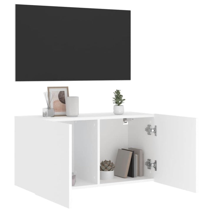 Tv-meubel wandgemonteerd 80x30x41 cm wit