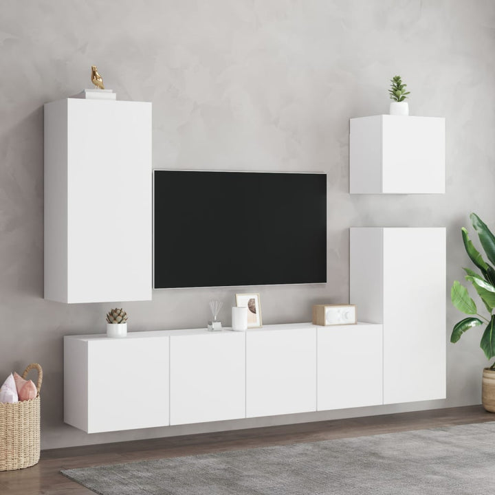 Tv-meubel wandgemonteerd 80x30x41 cm wit