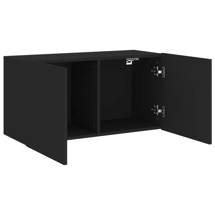 Tv-meubel wandgemonteerd 80x30x41 cm zwart