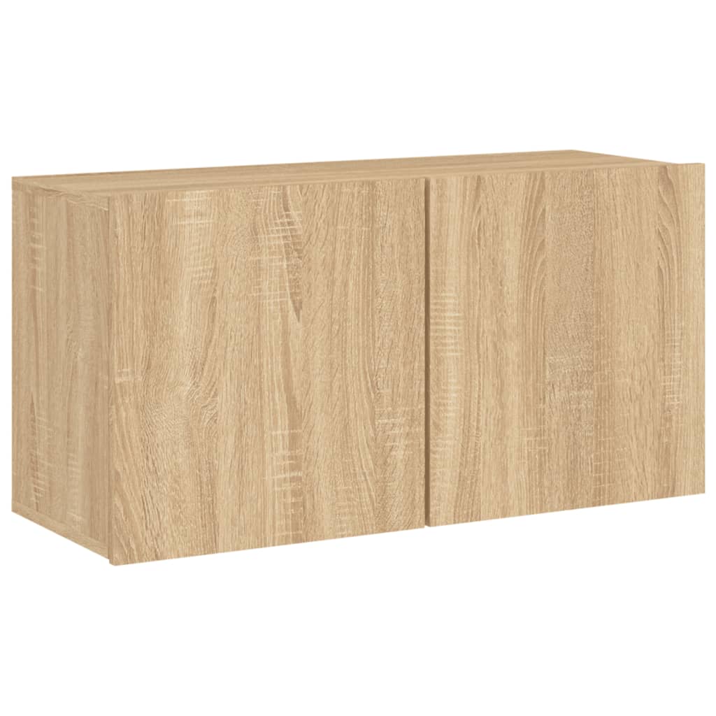 Tv-meubel wandgemonteerd 80x30x41 cm sonoma eikenkleurig