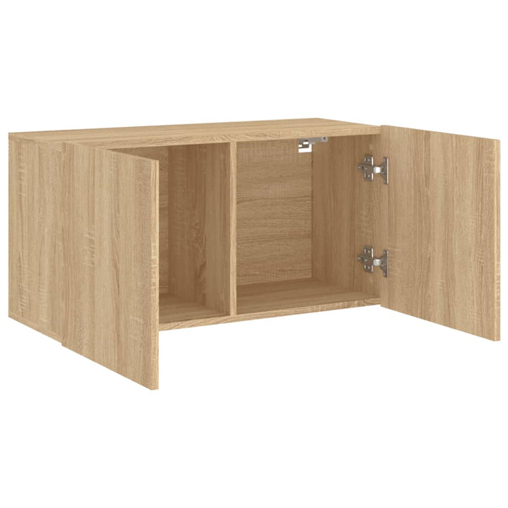 Tv-meubel wandgemonteerd 80x30x41 cm sonoma eikenkleurig