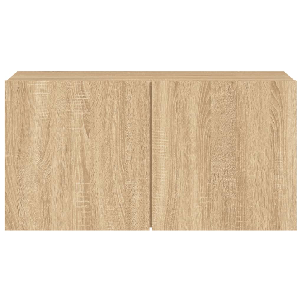 Tv-meubel wandgemonteerd 80x30x41 cm sonoma eikenkleurig