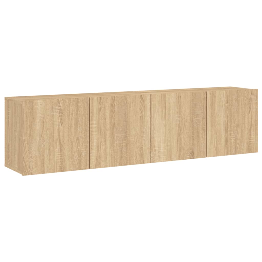 Tv-meubels 2 st wandgemonteerd 80x30x41 cm sonoma eikenkleurig