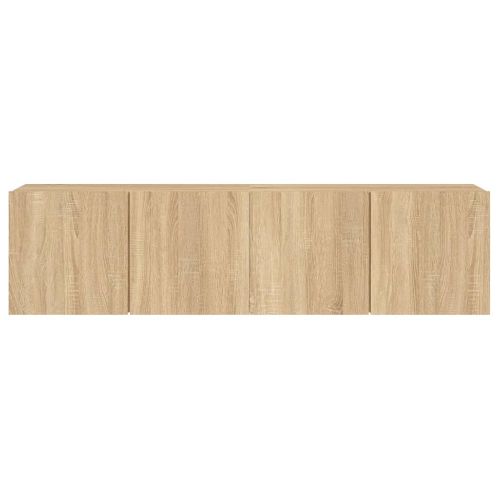 Tv-meubels 2 st wandgemonteerd 80x30x41 cm sonoma eikenkleurig