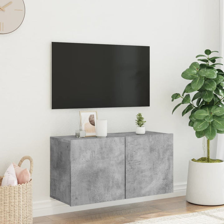 Tv-meubel wandgemonteerd 80x30x41 cm betongrijs