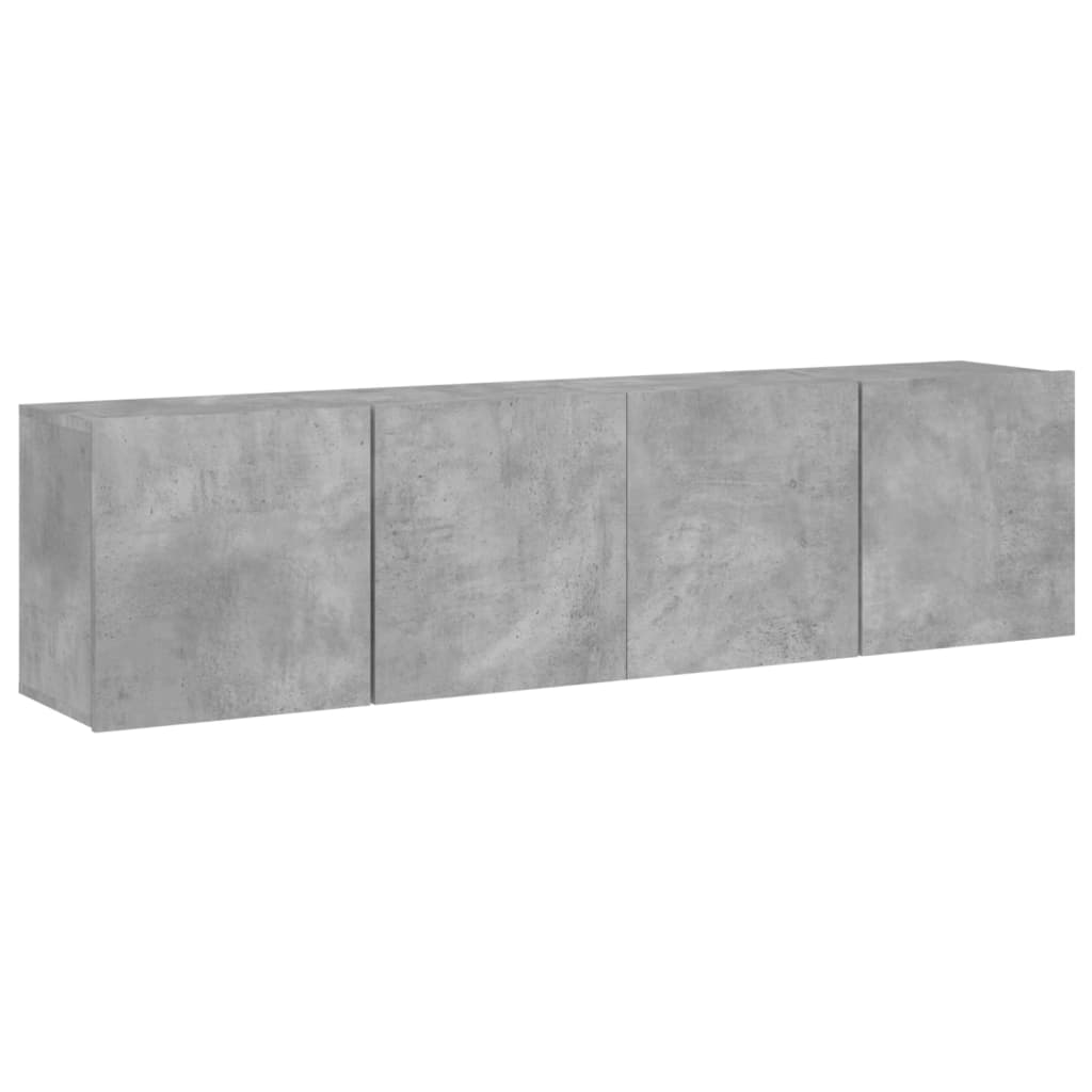 Tv-meubels 2 st wandgemonteerd 80x30x41 cm betongrijs