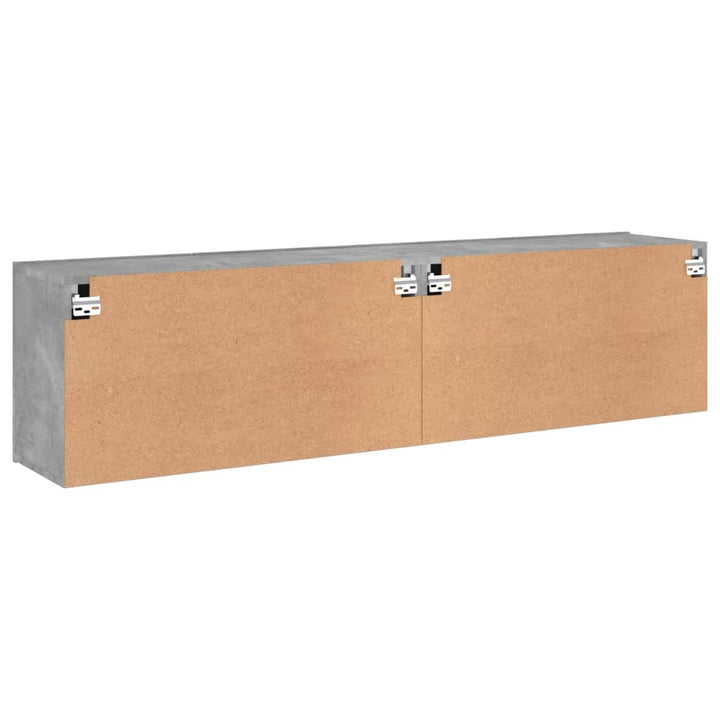 Tv-meubels 2 st wandgemonteerd 80x30x41 cm betongrijs