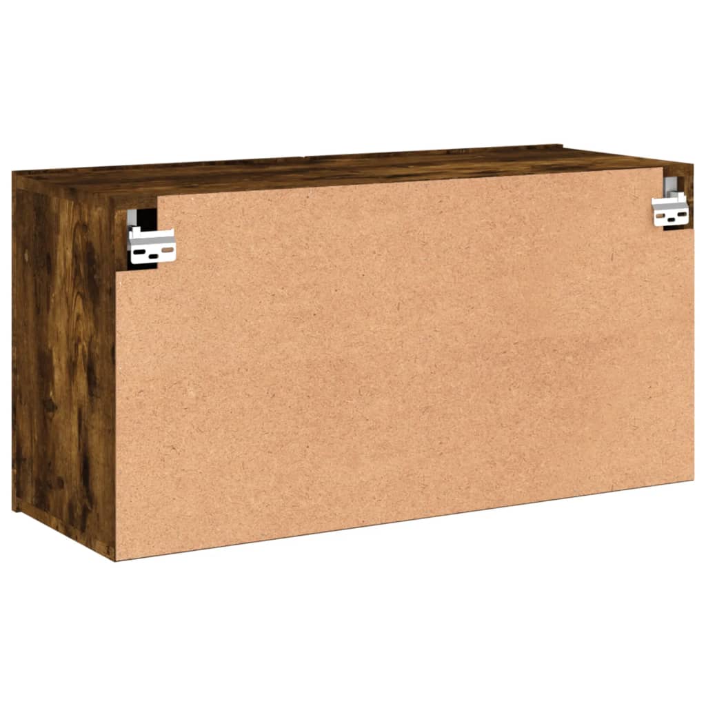 Tv-meubel wandgemonteerd 80x30x41 cm gerookt eikenkleurig