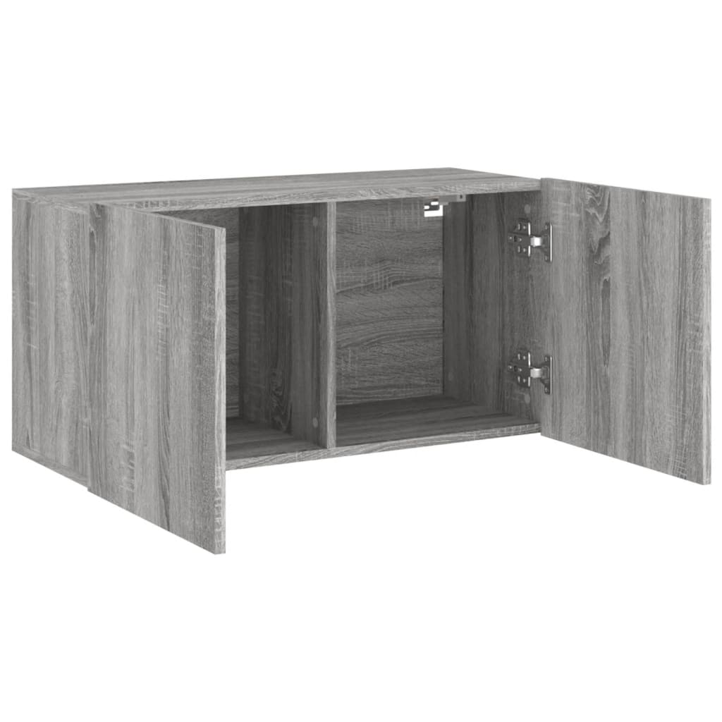 Tv-meubel wandgemonteerd 80x30x41 cm grijs sonoma eikenkleurig