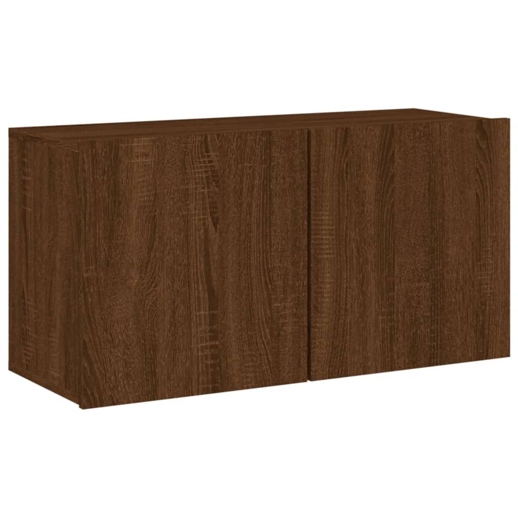 Tv-meubel wandgemonteerd 80x30x41 cm bruinikenkleurig