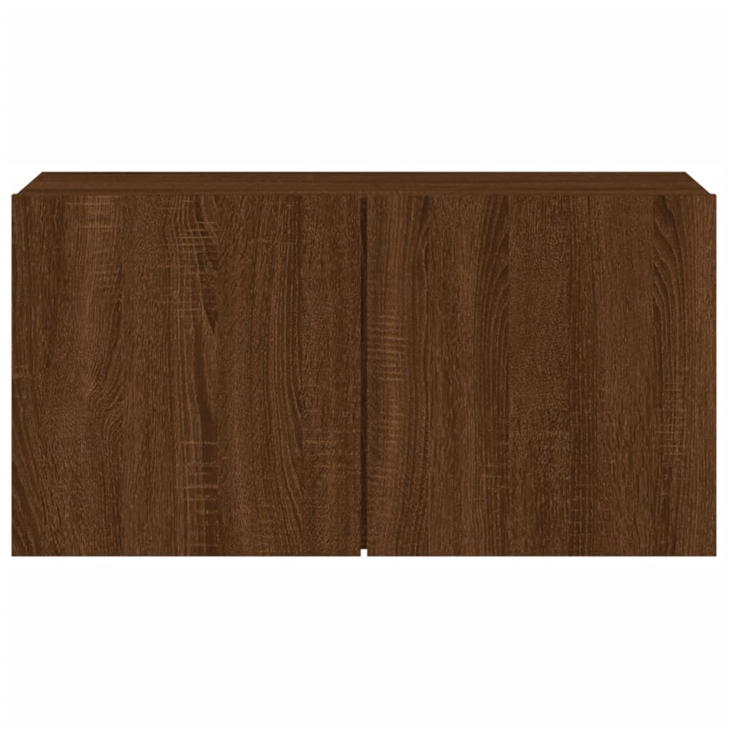 Tv-meubel wandgemonteerd 80x30x41 cm bruineikenkleurig