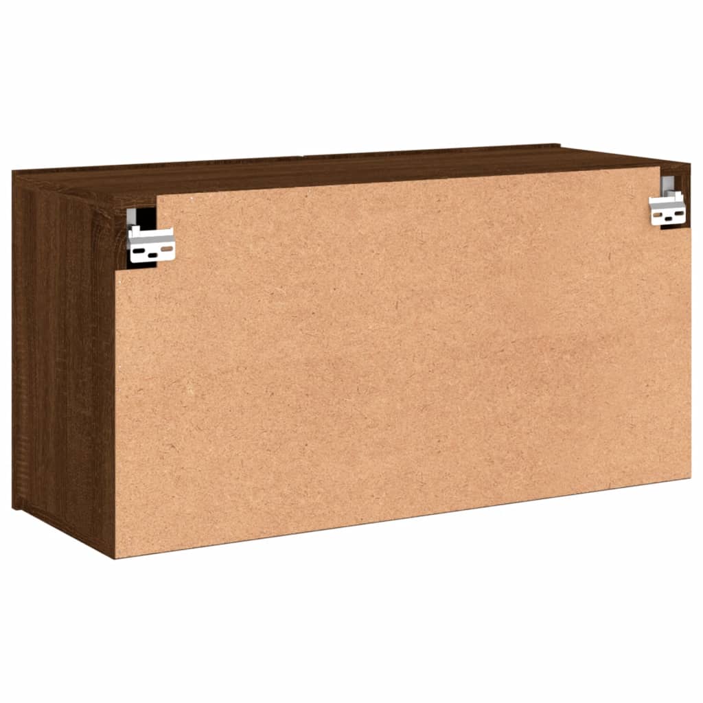 Tv-meubel wandgemonteerd 80x30x41 cm bruinikenkleurig