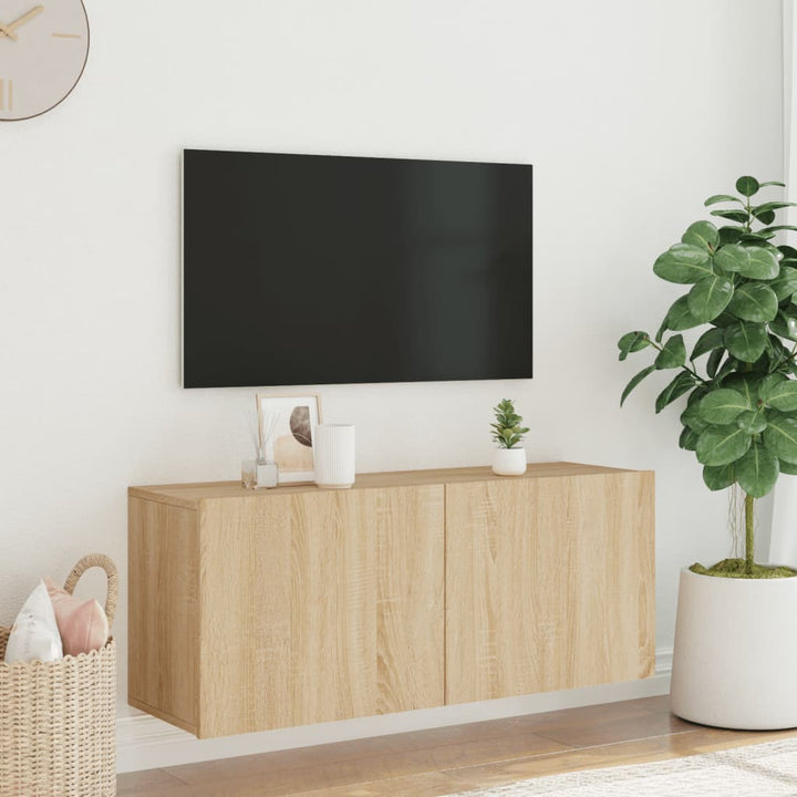 Tv-meubel wandgemonteerd 100x30x41 cm sonoma eikenkleurig