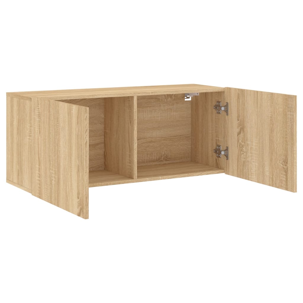 Tv-meubel wandgemonteerd 100x30x41 cm sonoma eikenkleurig