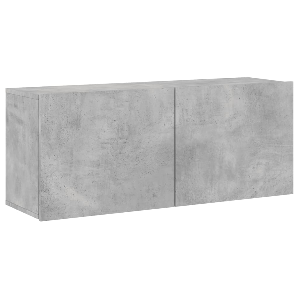 Tv-meubel wandgemonteerd 100x30x41 cm betongrijs