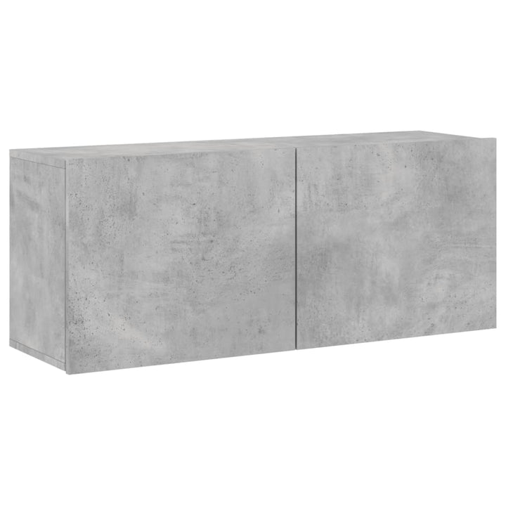 Tv-meubel wandgemonteerd 100x30x41 cm betongrijs