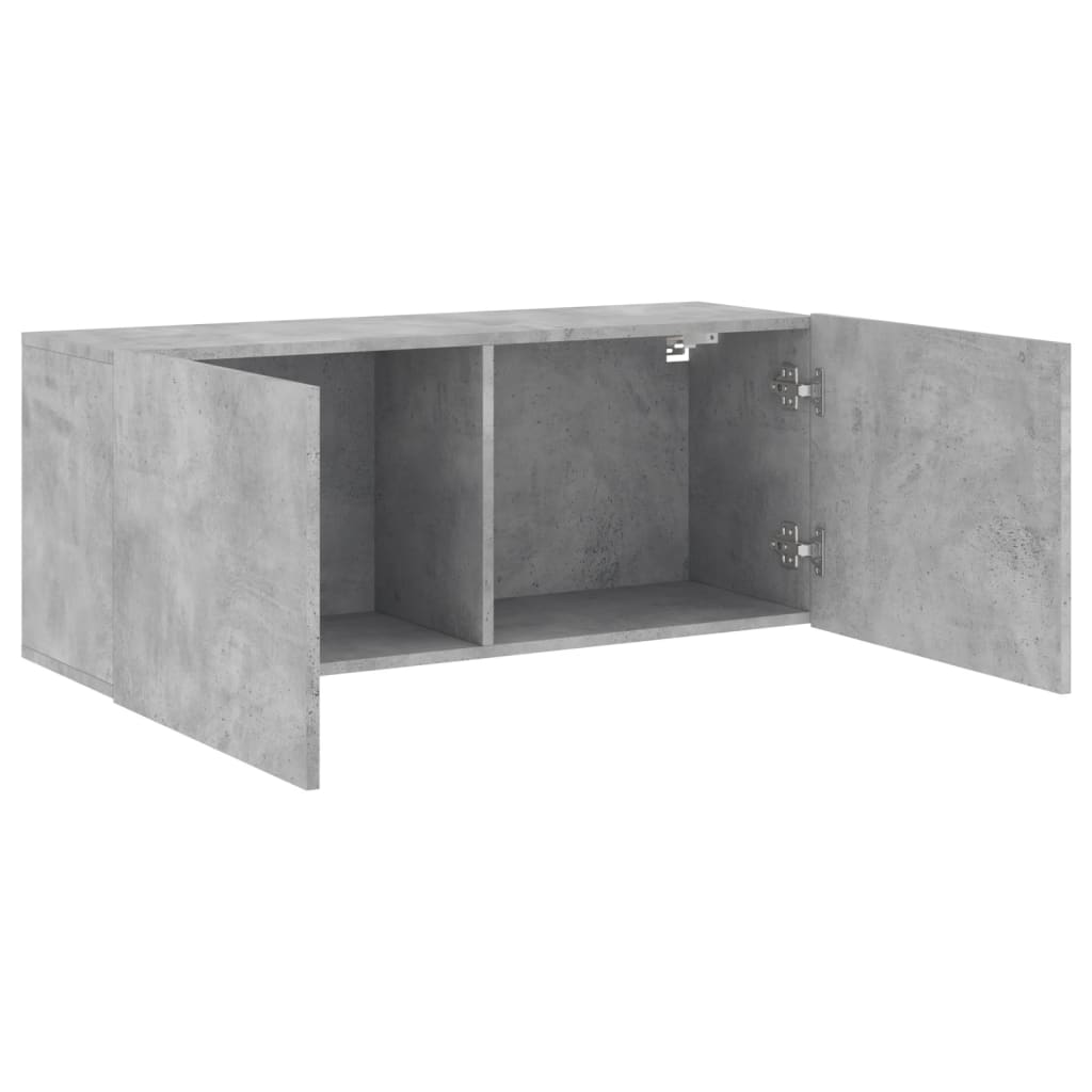 Tv-meubel wandgemonteerd 100x30x41 cm betongrijs