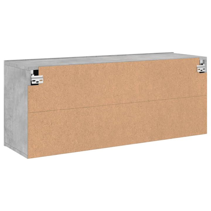 Tv-meubel wandgemonteerd 100x30x41 cm betongrijs