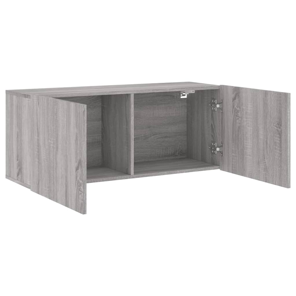 Tv-meubel wandgemonteerd 100x30x41 cm grijs sonoma eikenkleurig