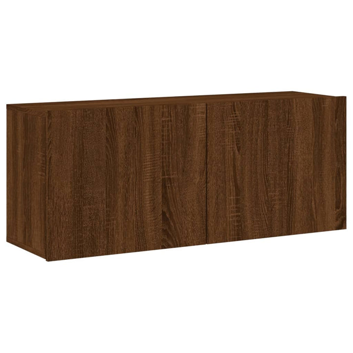 Tv-meubel wandgemonteerd 100x30x41 cm bruineikenkleurig