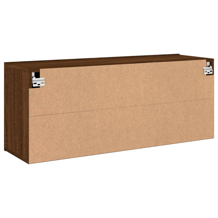 Tv-meubel wandgemonteerd 100x30x41 cm bruineikenkleurig