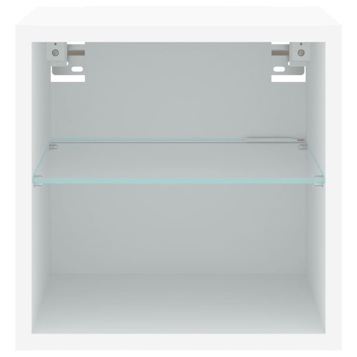 Tv-meubel met LED-verlichting 30x28,5x30 cm wit