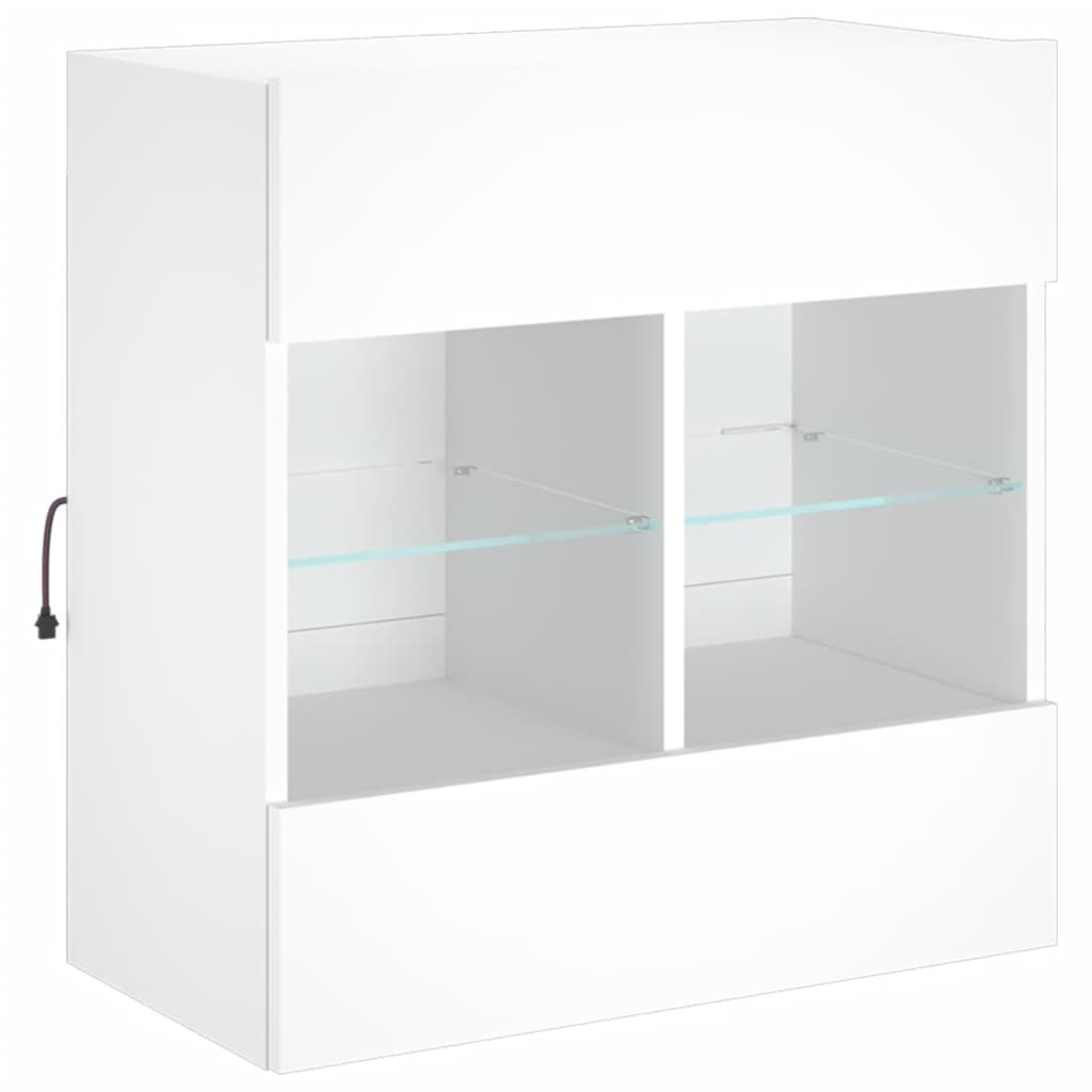 Tv-meubel met LED-verlichting 58,5x30x60,5 cm wit