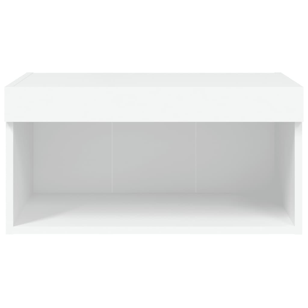 Tv-meubel met LED-verlichting 60x30x30 cm wit