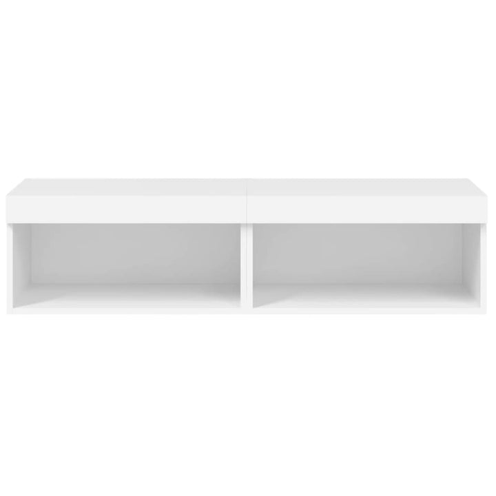 Tv-meubels met LED-verlichting 2 st 60x30x30 cm wit