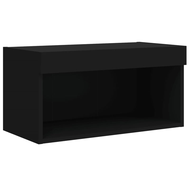 Tv-meubel met LED-verlichting 60x30x30 cm zwart