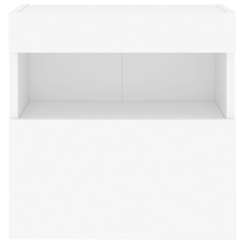 Tv-wandmeubel met LED-verlichting 40x30x40 cm wit