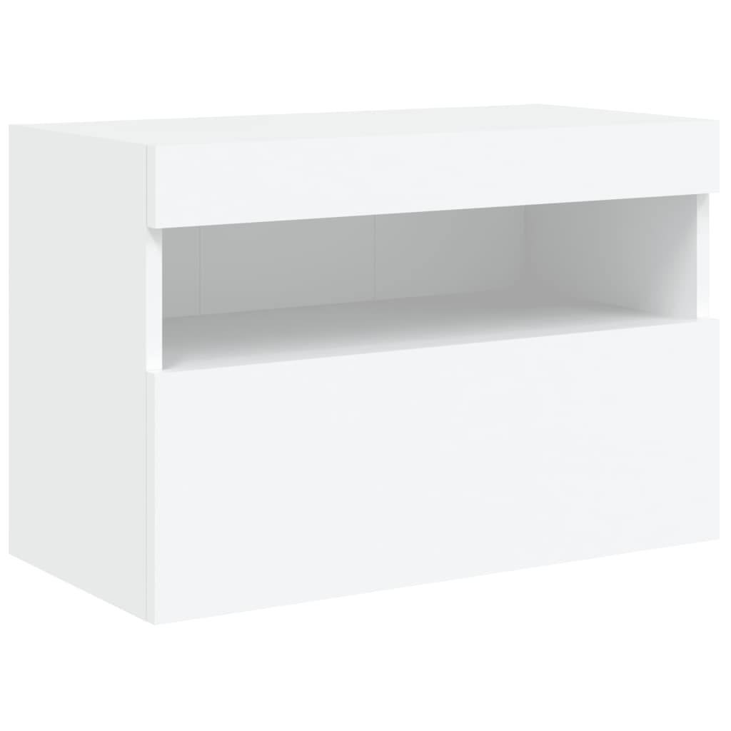 Tv-wandmeubel met LED-verlichting 60x30x40 cm wit