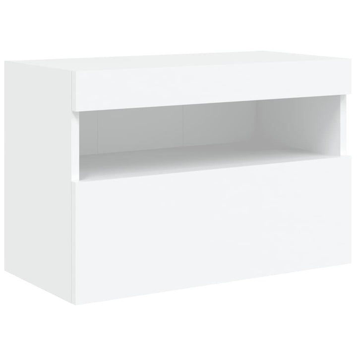 Tv-wandmeubel met LED-verlichting 60x30x40 cm wit