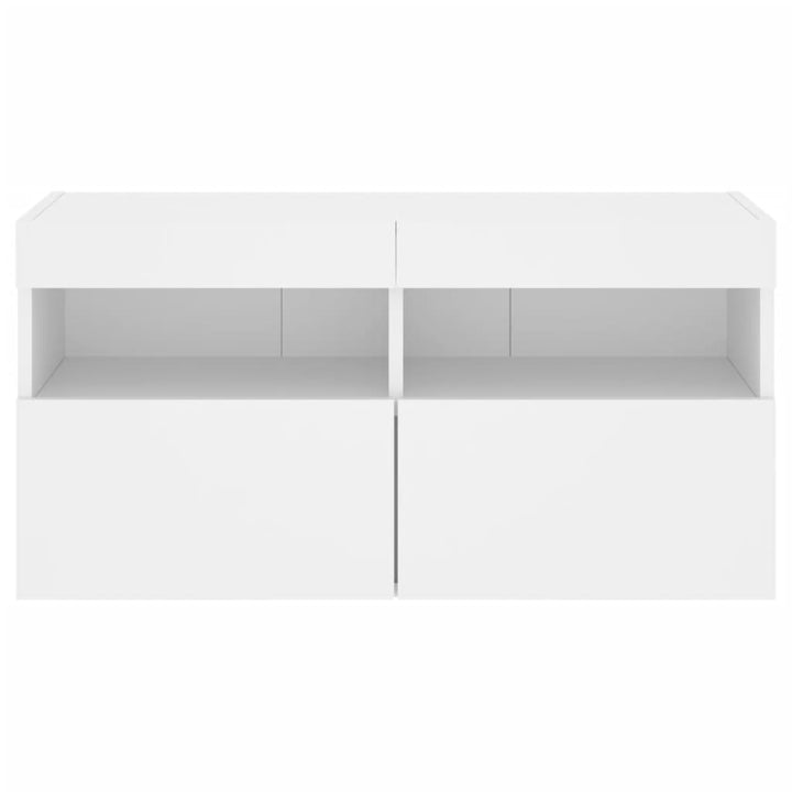 Tv-wandmeubel met LED-verlichting 80x30x40 cm wit