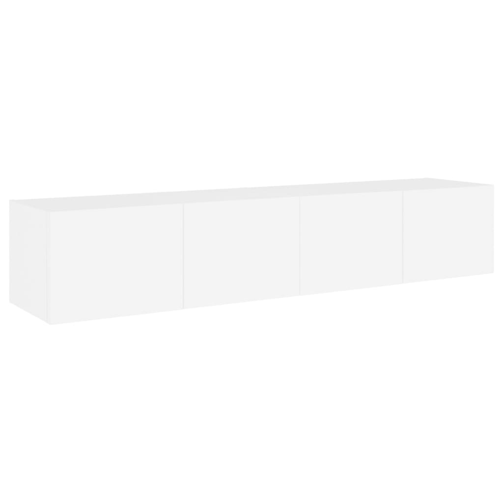 Tv-wandmeubels met LED-verlichting 2 st 80x35x31 cm wit